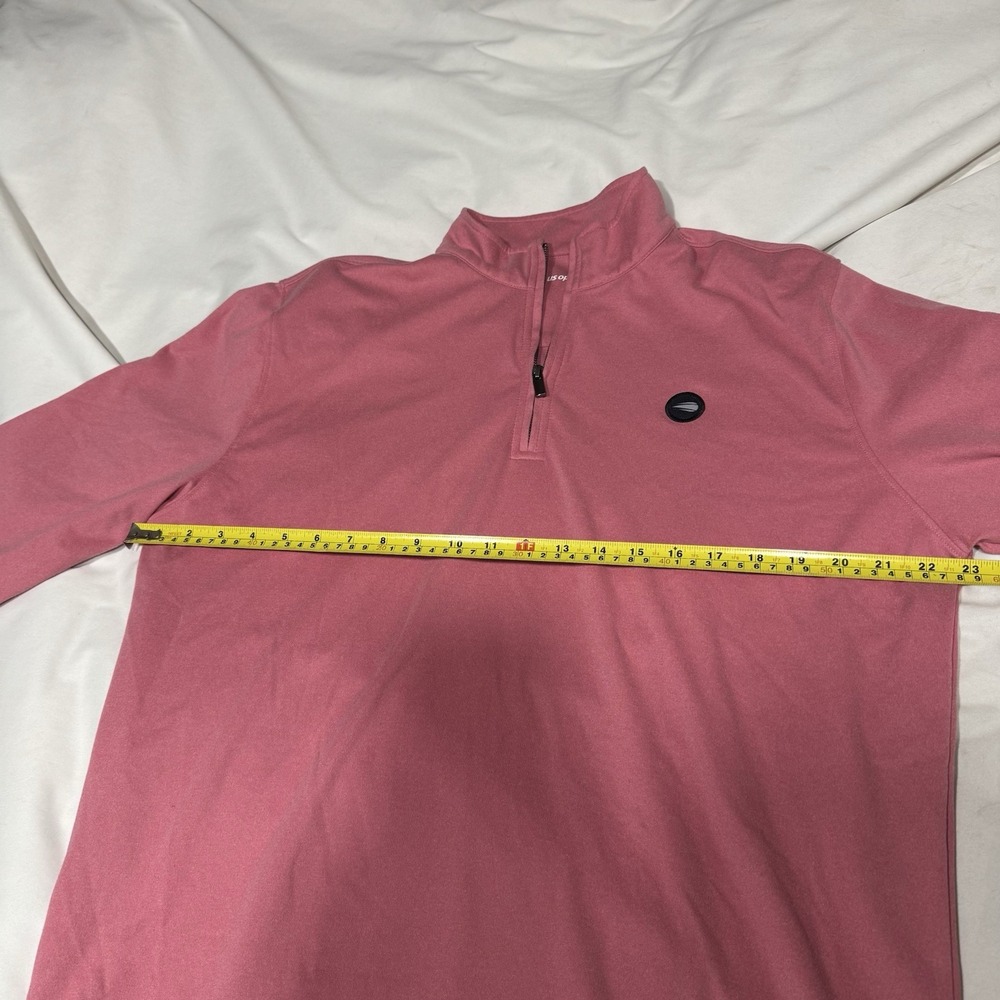 Official US Open Tennis Pink 1/4 Quarter Zip Pullover Long Sleeve Men's Large - Picture 7 of 10